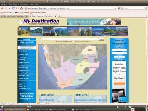 MyDestination.co.za Screen shot